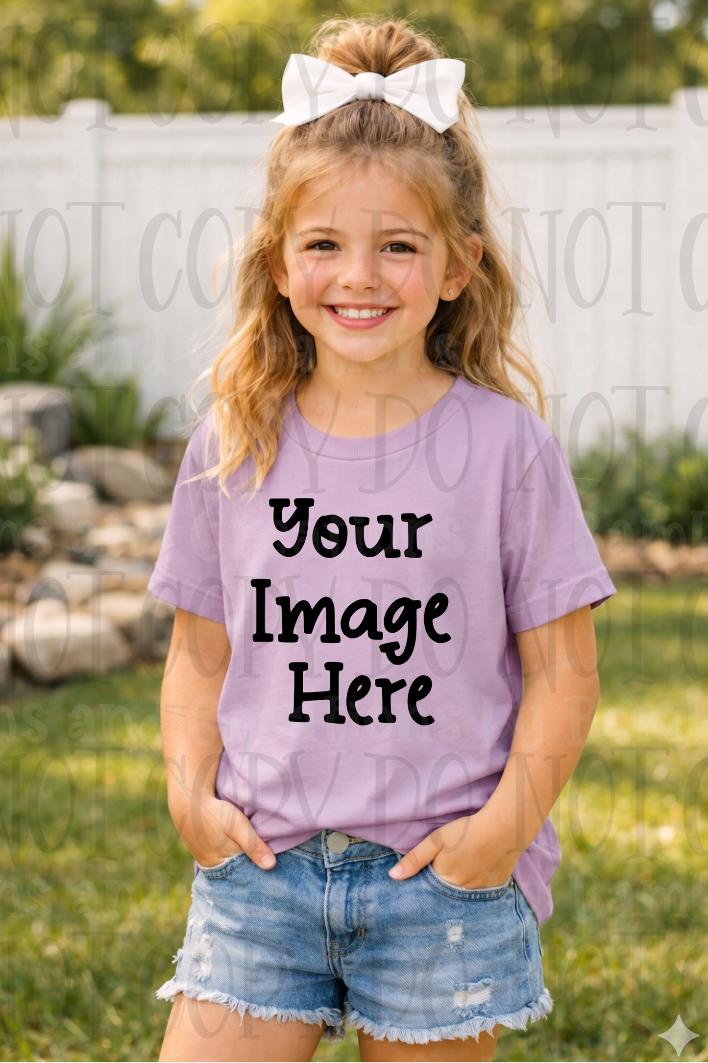 Little Girl Boutique Style Apparel Mock Ups (Gildan Brand)