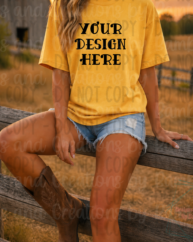 Western Themed Gildan Apparel Mock Ups