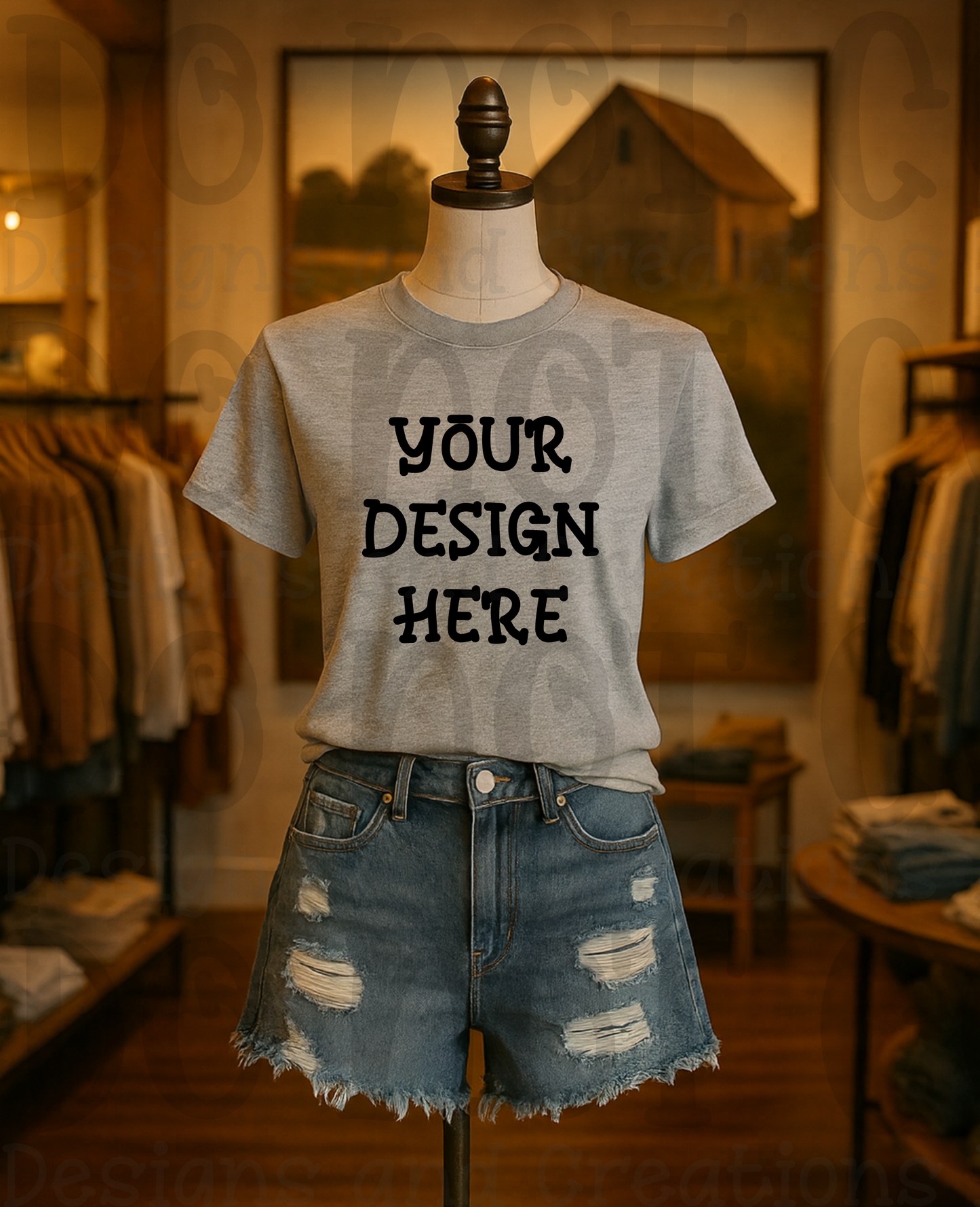 Rustic Themed Apparel Digital Mock Up Bundle