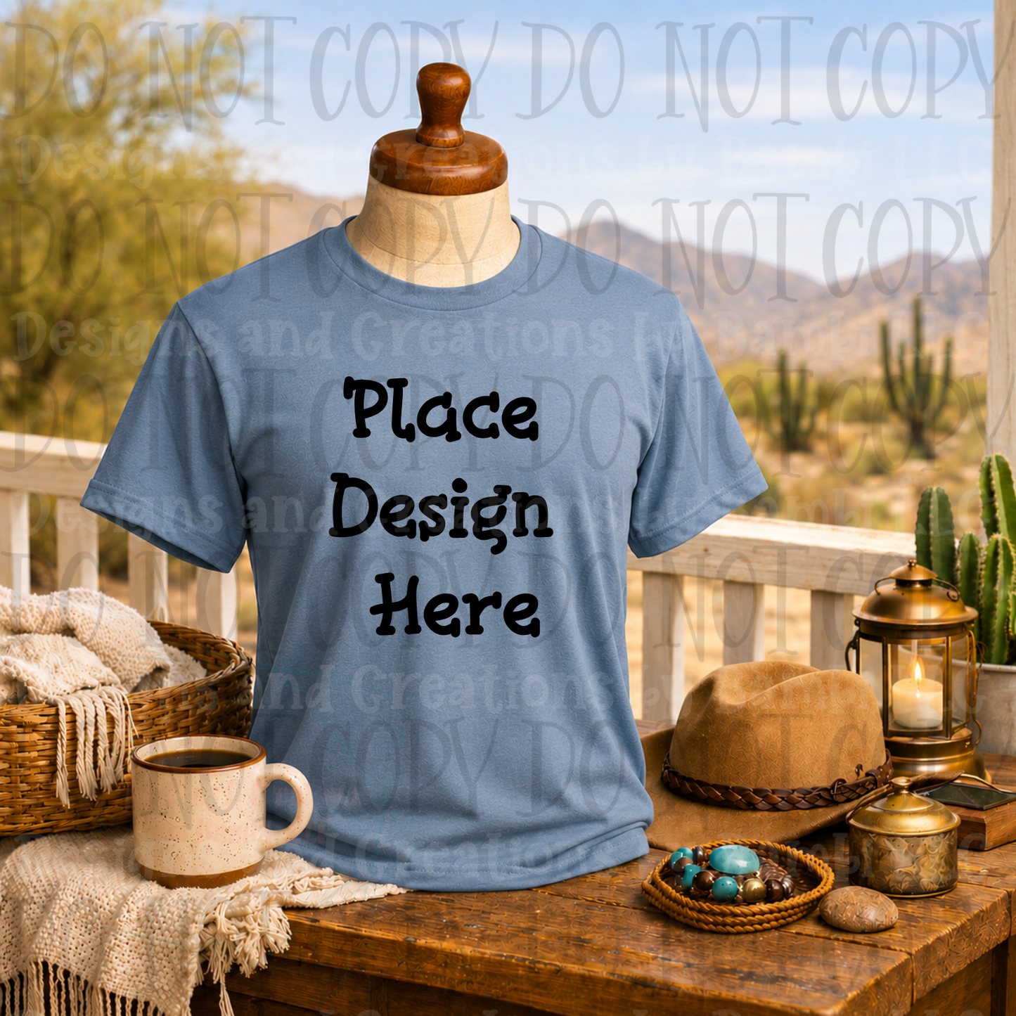 Variety of Western Style Themes and Scene Apparel Mock Ups (Various Brands)
