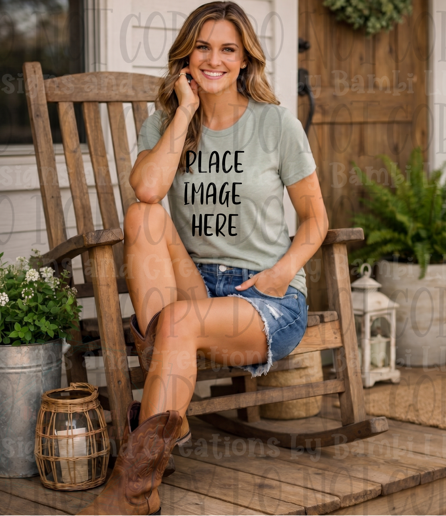 Western Mama Front Porch Sitting Apparel Mock Ups (Bella Canvas and Gildan Brand)