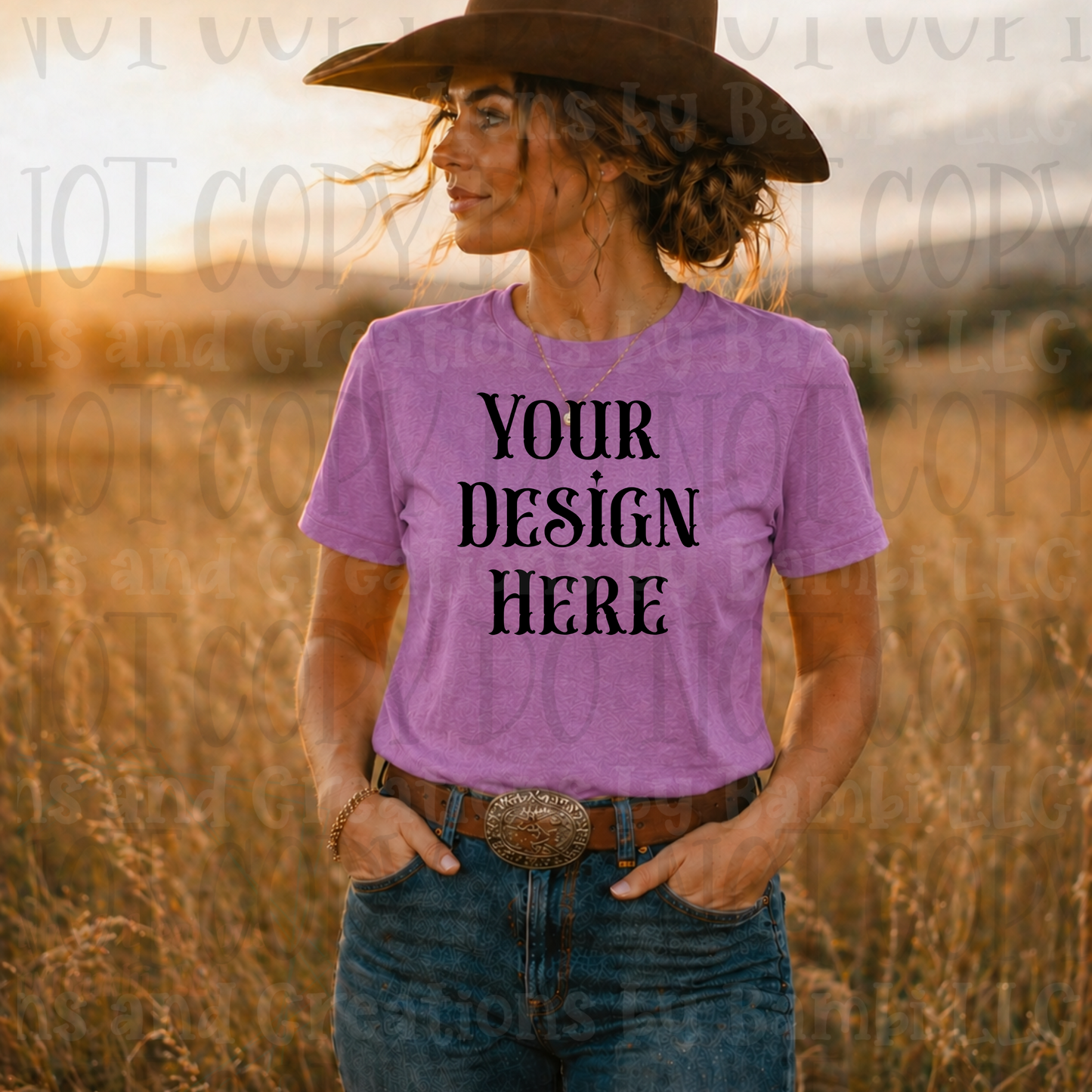 Western Mama in Fields Apparel Mock Ups (Bella Canvas, Comfort Colors, and Gildan Brands)