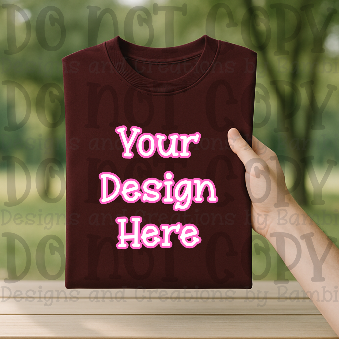 Lifestyle Holding Folded Tshirt Apparel Mock Ups