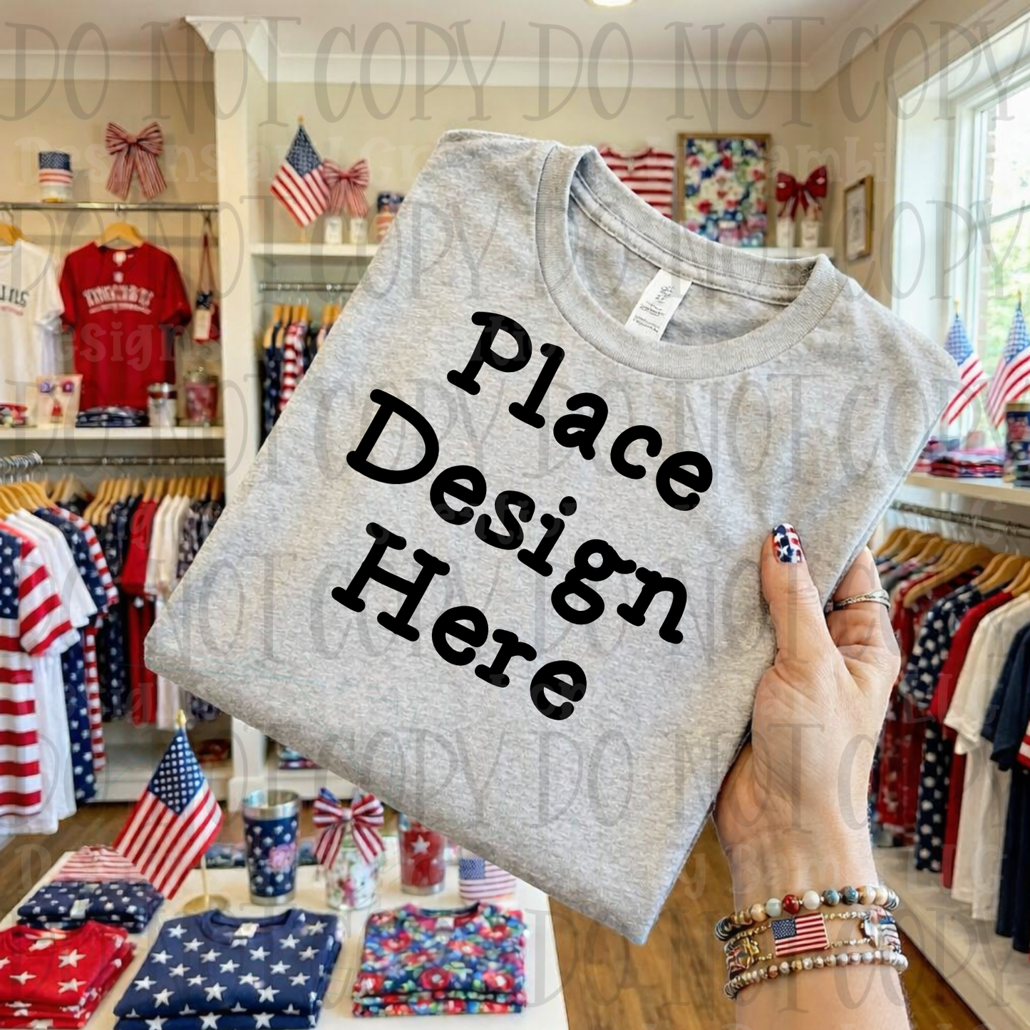 Variety of Patriotic Scenes and Theme Apparel Mock Ups (Various Brands)