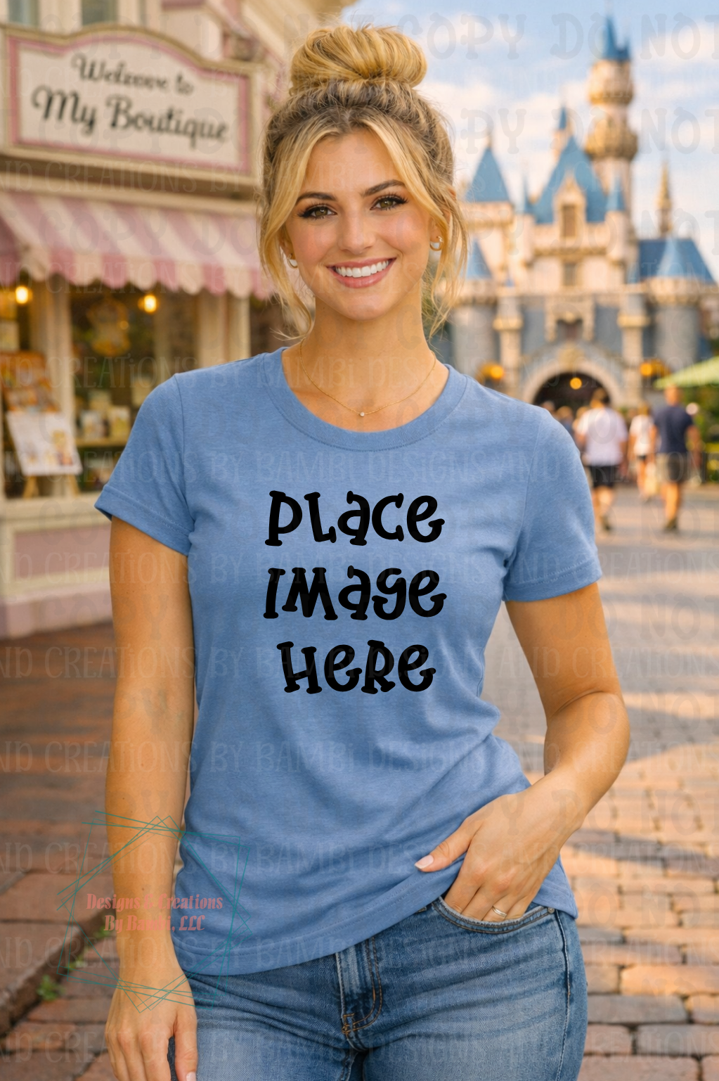 Boutique Themed Outdoor Lifestyle Scene Gildan Apparel Mock Ups