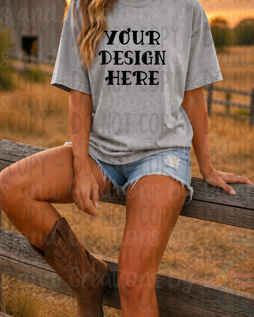 Western Themed Gildan Apparel Mock Ups