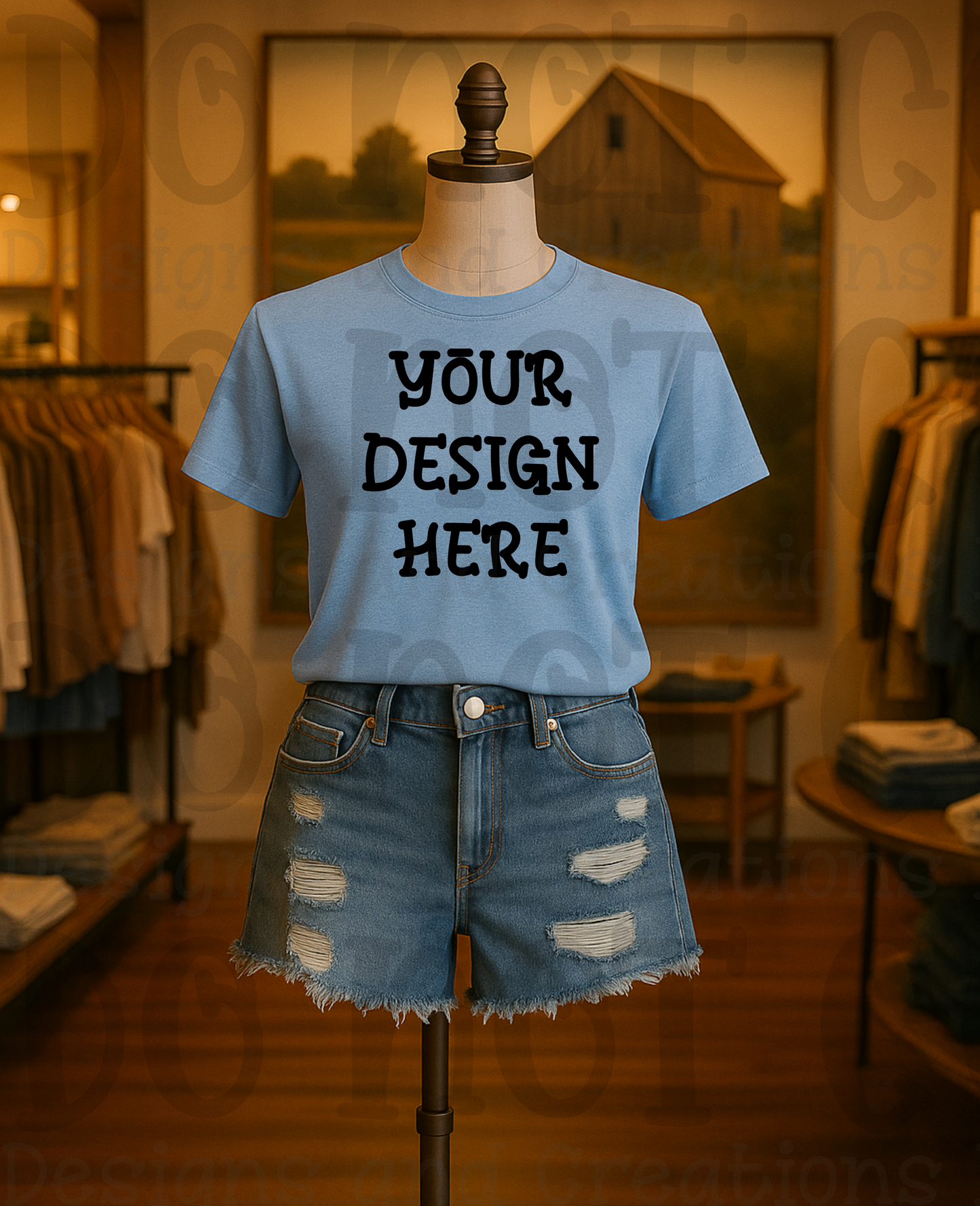 Rustic Themed Apparel Digital Mock Up Bundle