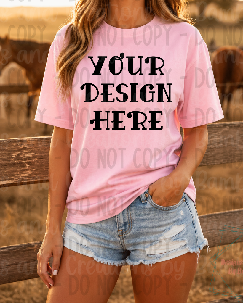 Western Themed Gildan Apparel Mock Ups