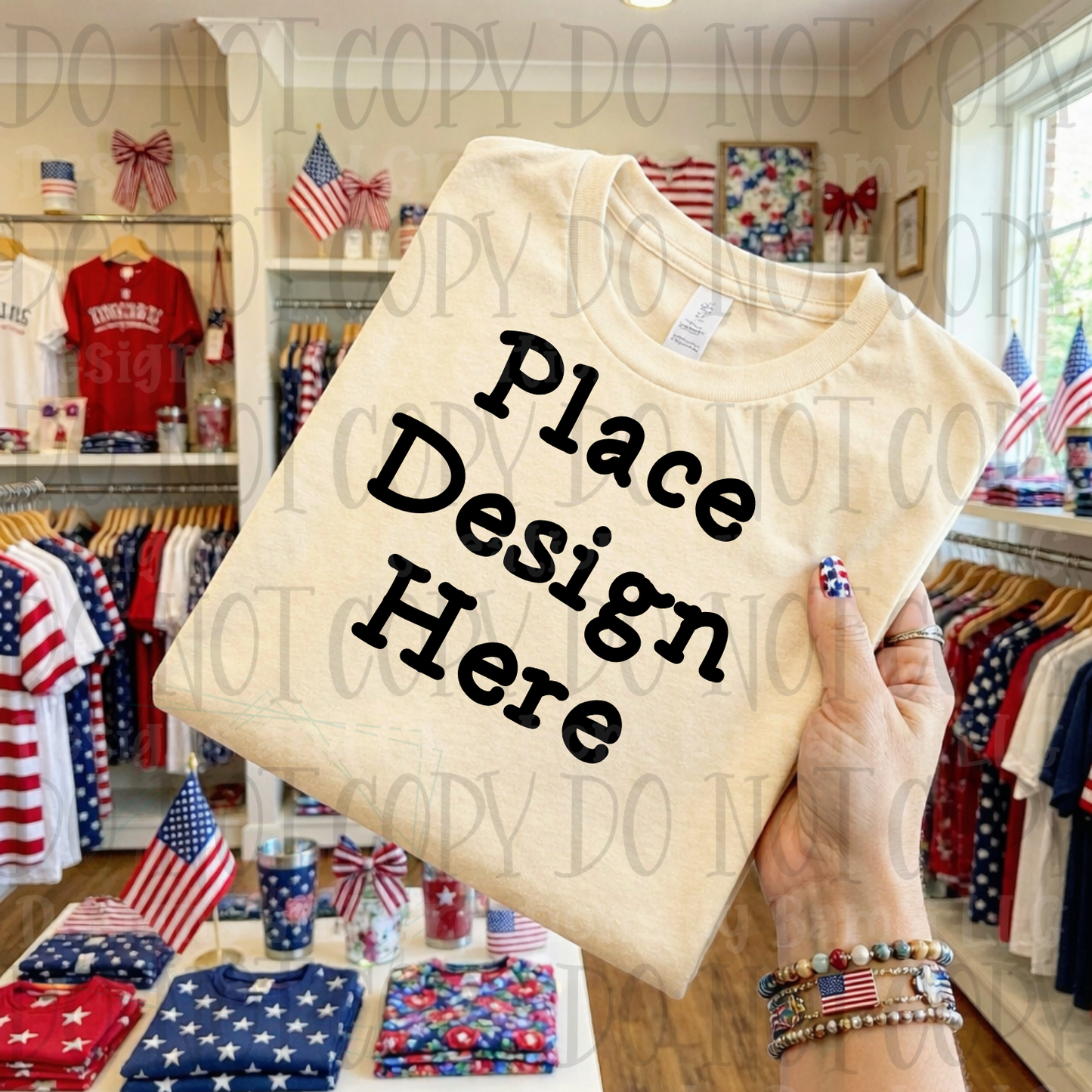Variety of Patriotic Scenes and Theme Apparel Mock Ups (Various Brands)