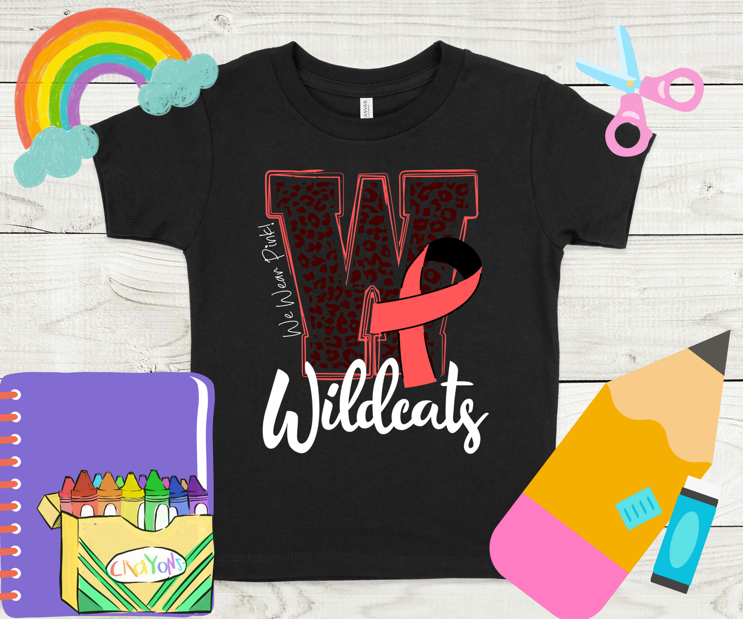 Wildcat Breast Cancer Spirit Completed Shirt