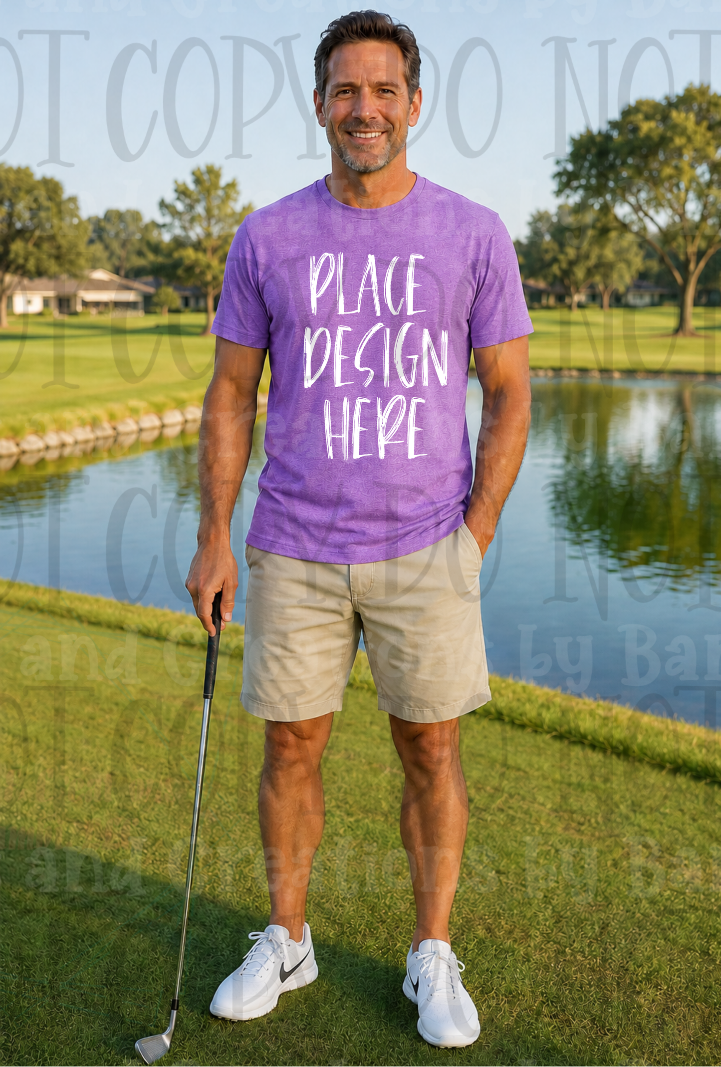 Variety of Father's Day Scene Apparel Mock Ups (Gildan Brand Only)