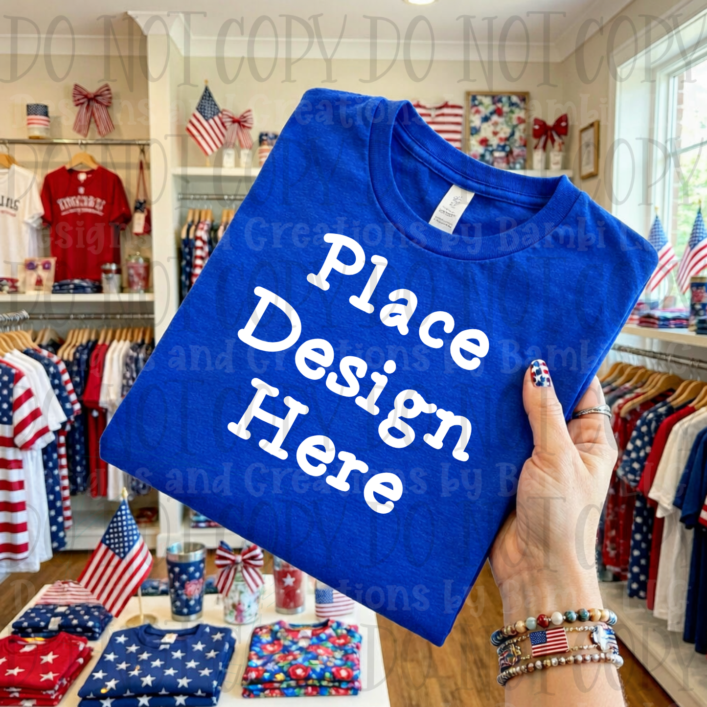 Variety of Patriotic Scenes and Theme Apparel Mock Ups (Various Brands)