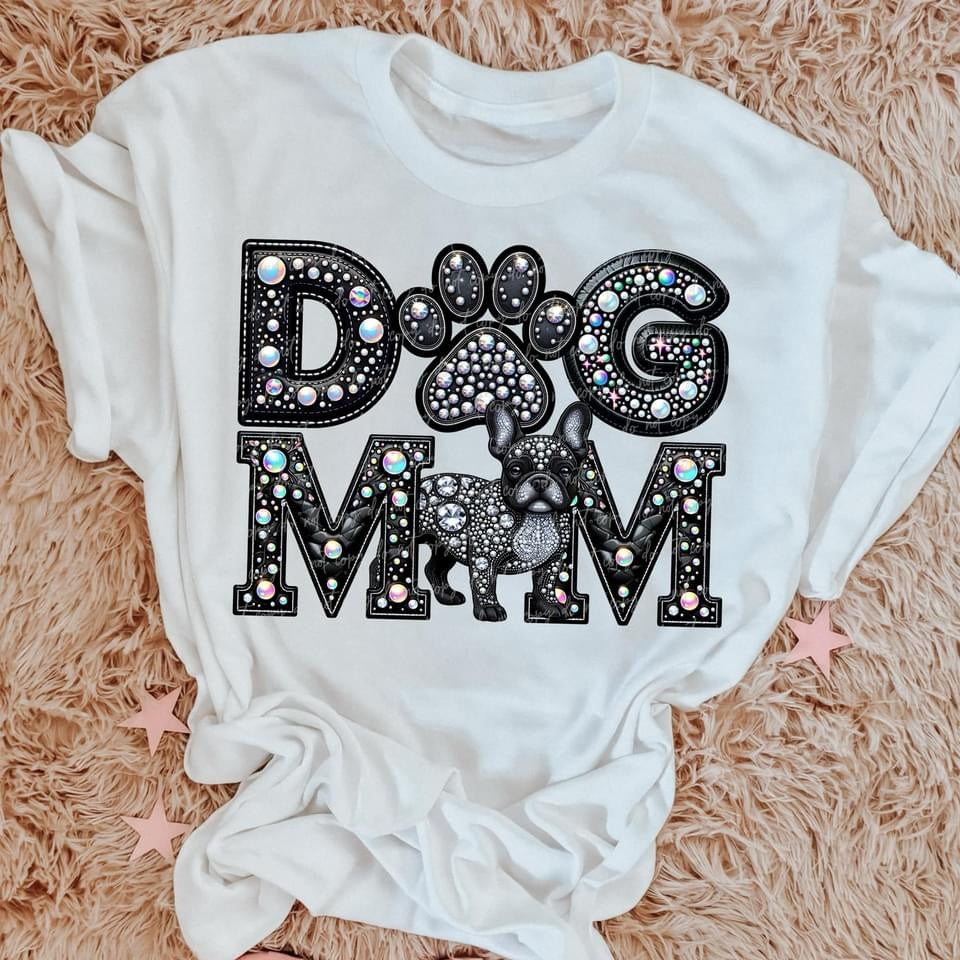 Dog Mom Breeds Faux Sequin/Embroidery Collection