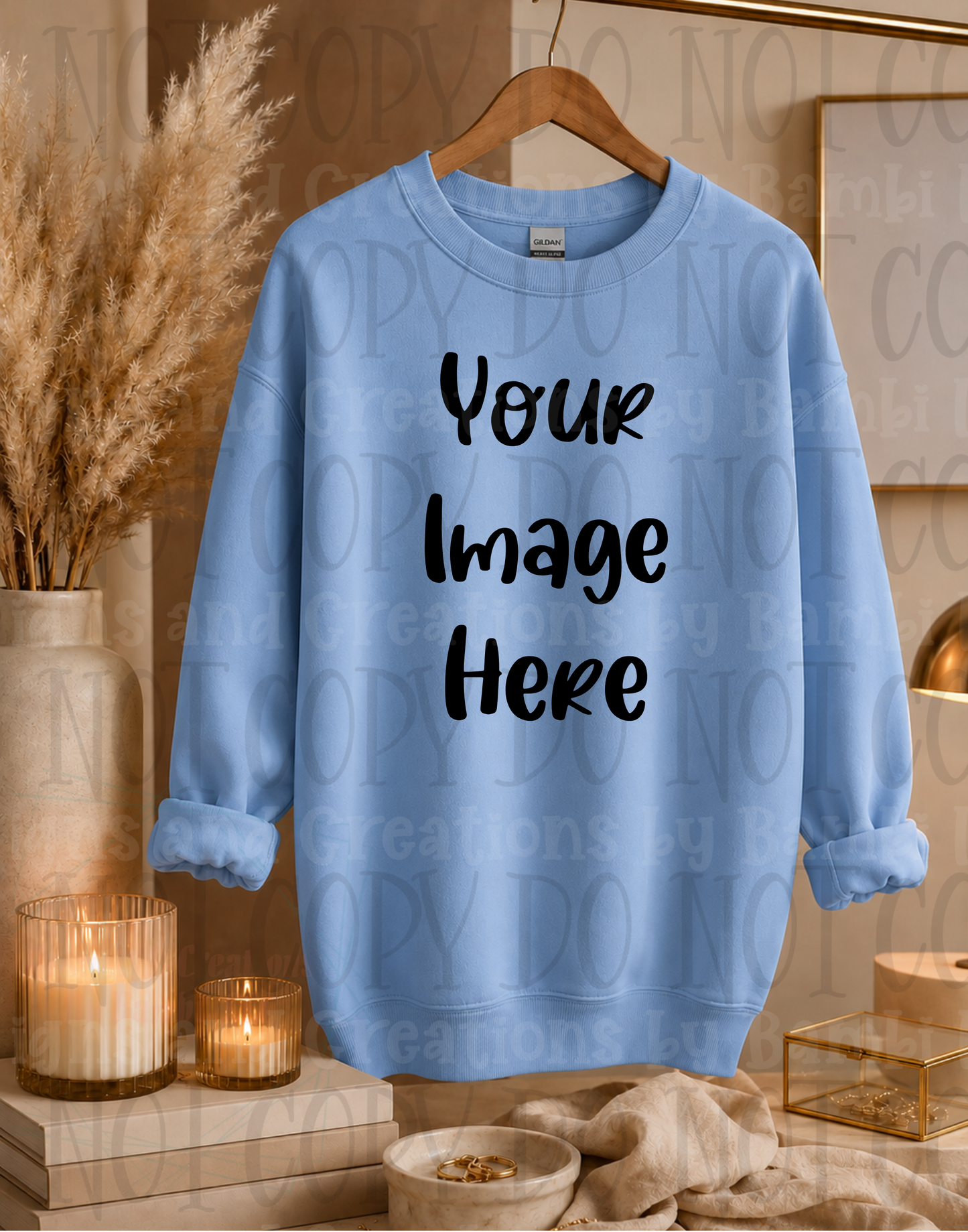 Elegant Boutique Hanging Sweatshirt Apparel Mock Ups (Gildan Brand)