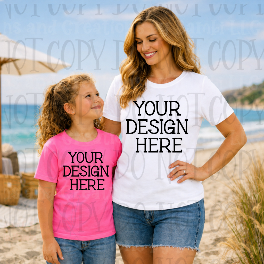 Mommy and Me Boutique Themed Apparel Mock Ups