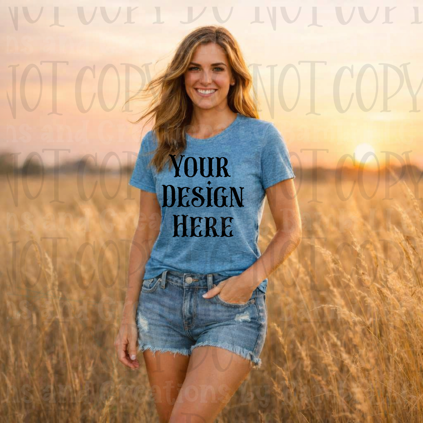 Western Mama in Fields Apparel Mock Ups (Bella Canvas, Comfort Colors, and Gildan Brands)