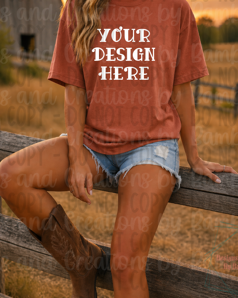 Western Themed Gildan Apparel Mock Ups