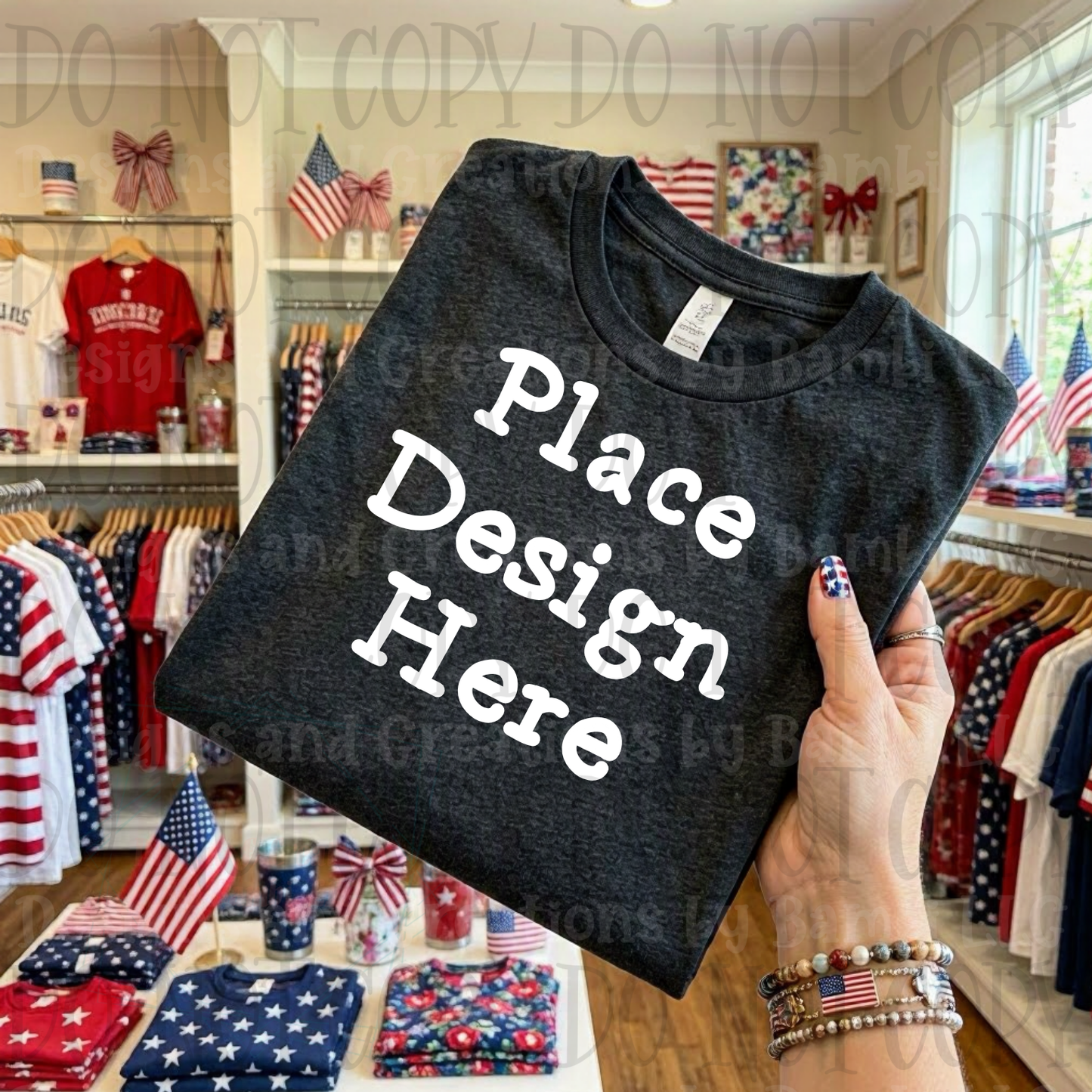 Variety of Patriotic Scenes and Theme Apparel Mock Ups (Various Brands)