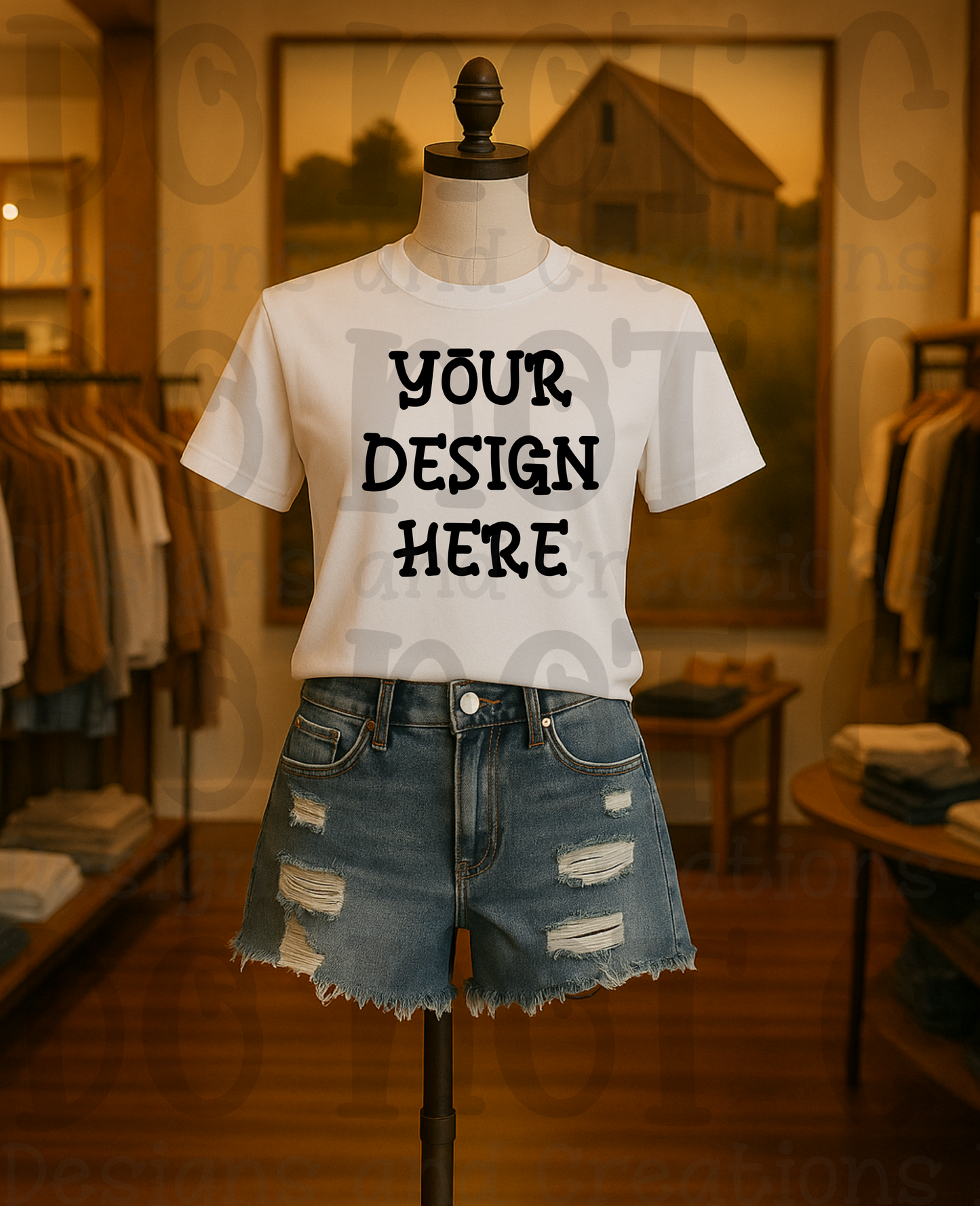 Rustic Themed Apparel Digital Mock Up Bundle