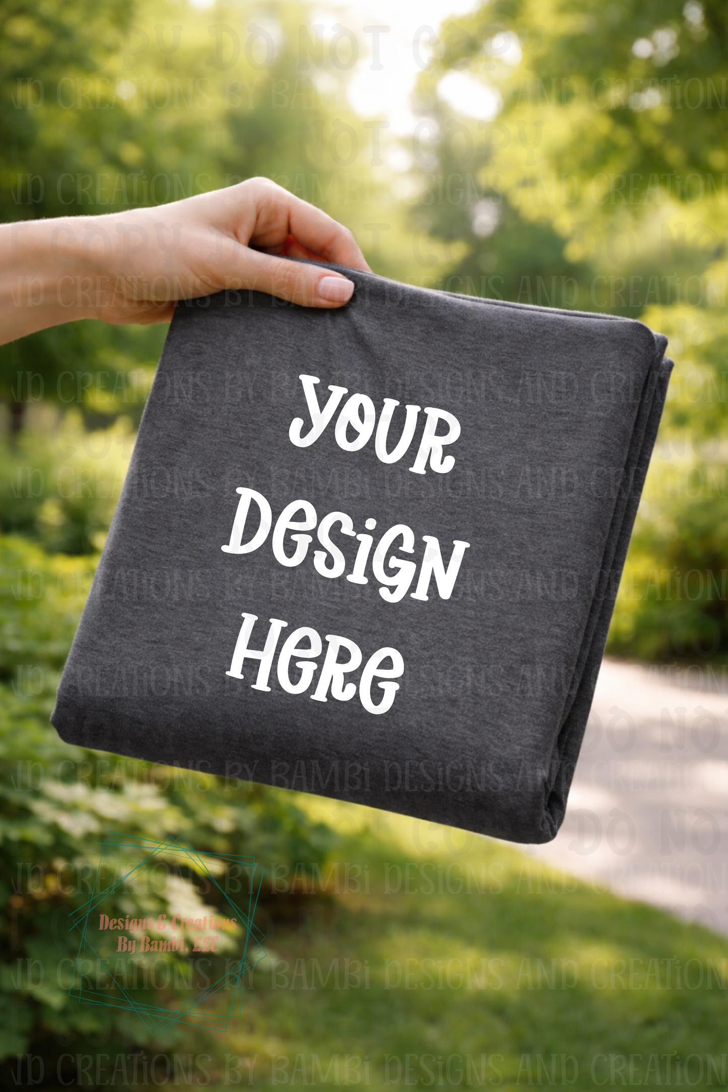 Outdoor Folded Tshirt Apparel Mock Ups