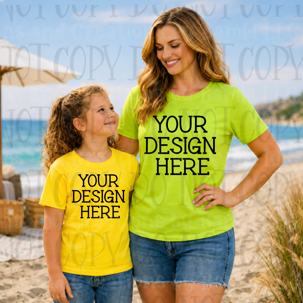 Mommy and Me Boutique Themed Apparel Mock Ups