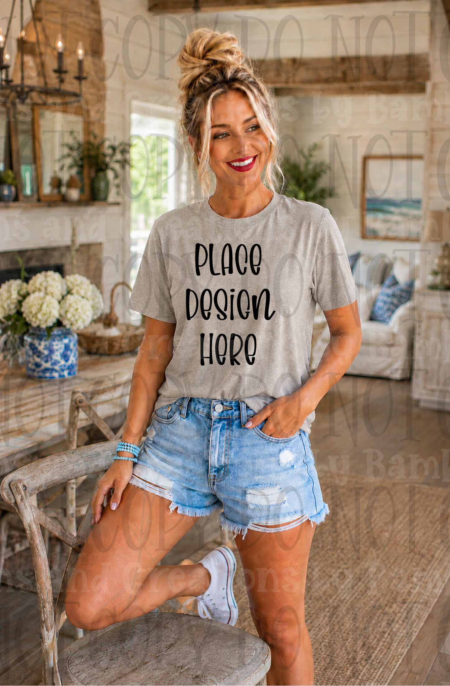 Variety of Boho Style Apparel Mock Ups (Bella Canvas and Gildan Brands)