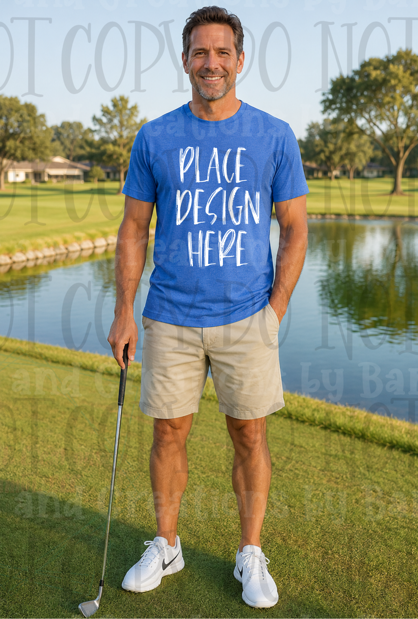 Variety of Father's Day Scene Apparel Mock Ups (Gildan Brand Only)