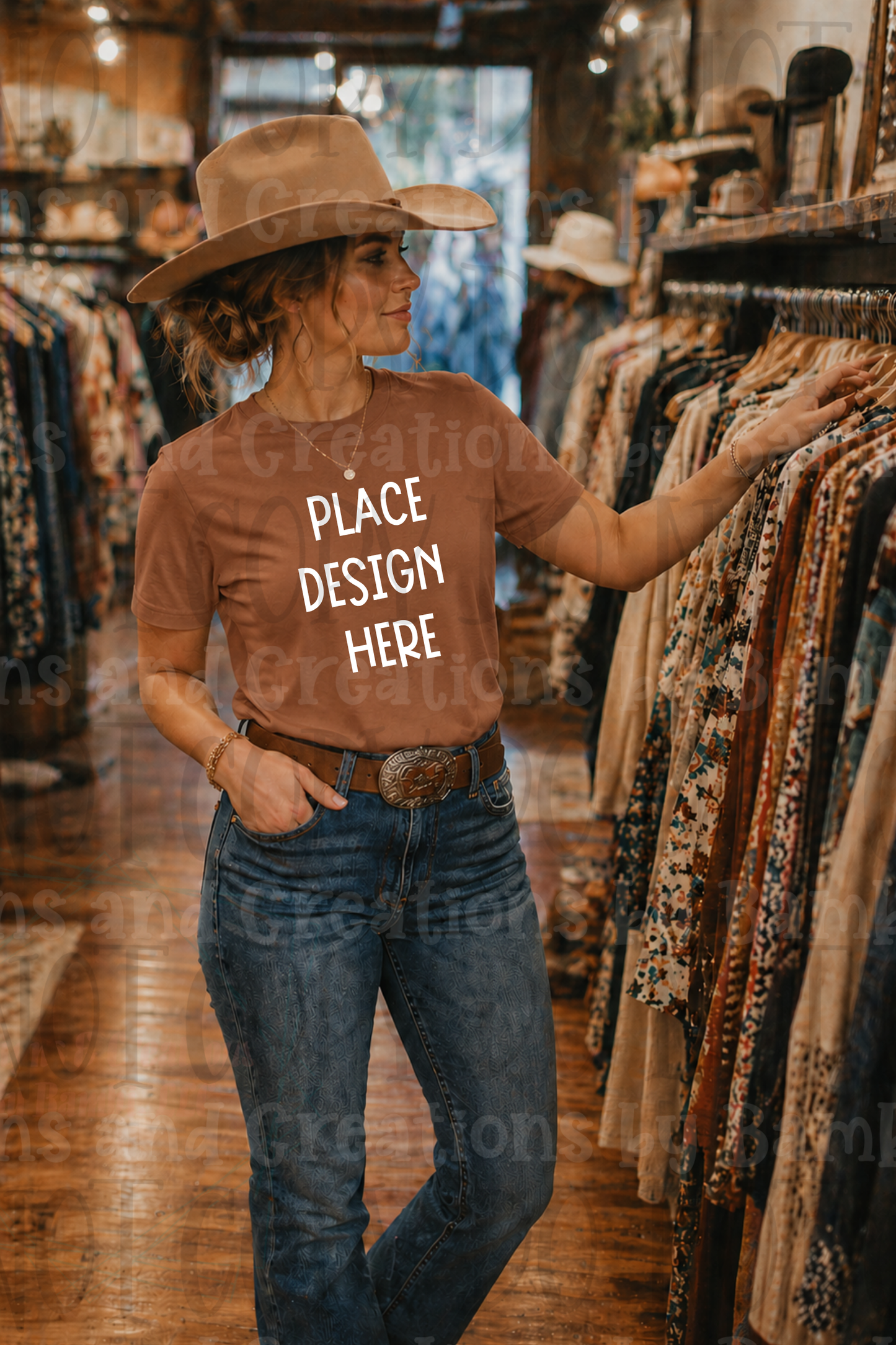 Western Mama Themed Apparel Mock Ups (Bella Canvas, Comfort Colors, and Gildan Brands)