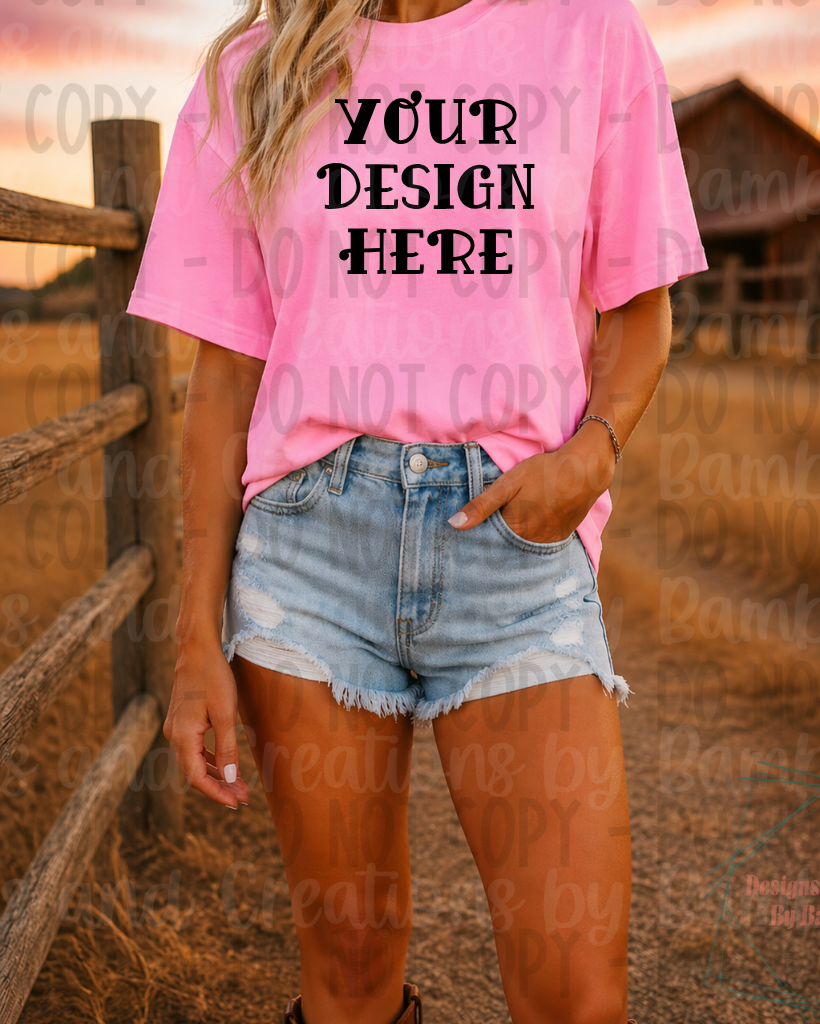 Western Themed Gildan Apparel Mock Ups