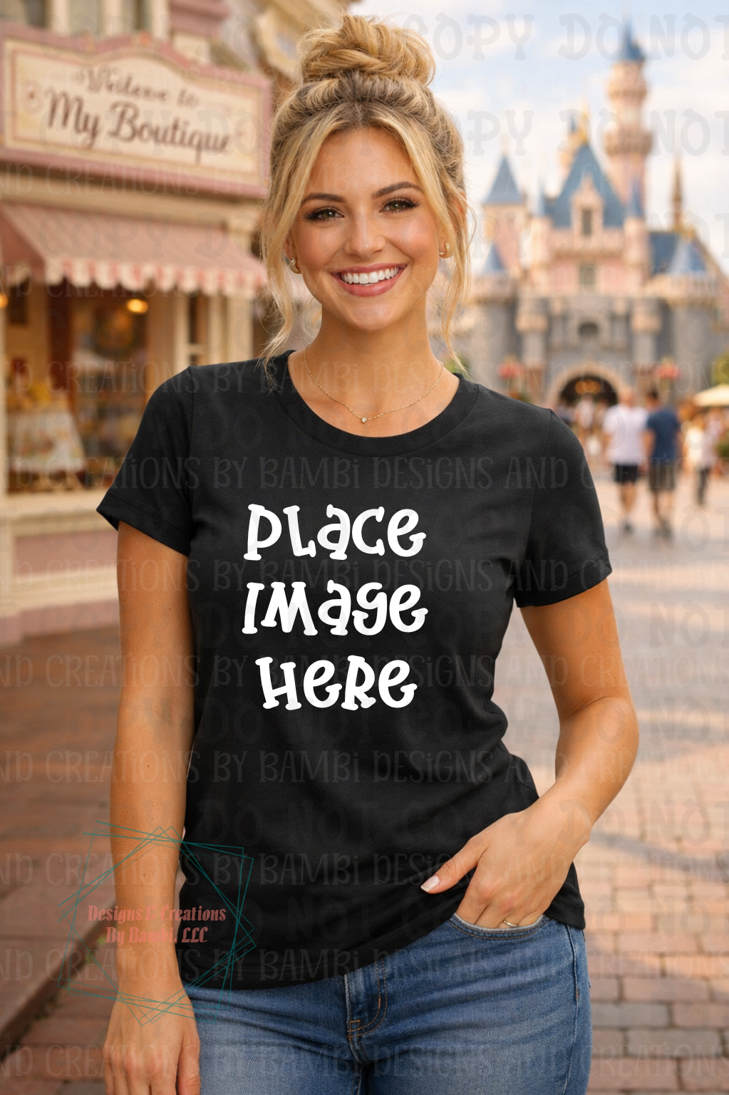 Boutique Themed Outdoor Lifestyle Scene Gildan Apparel Mock Ups