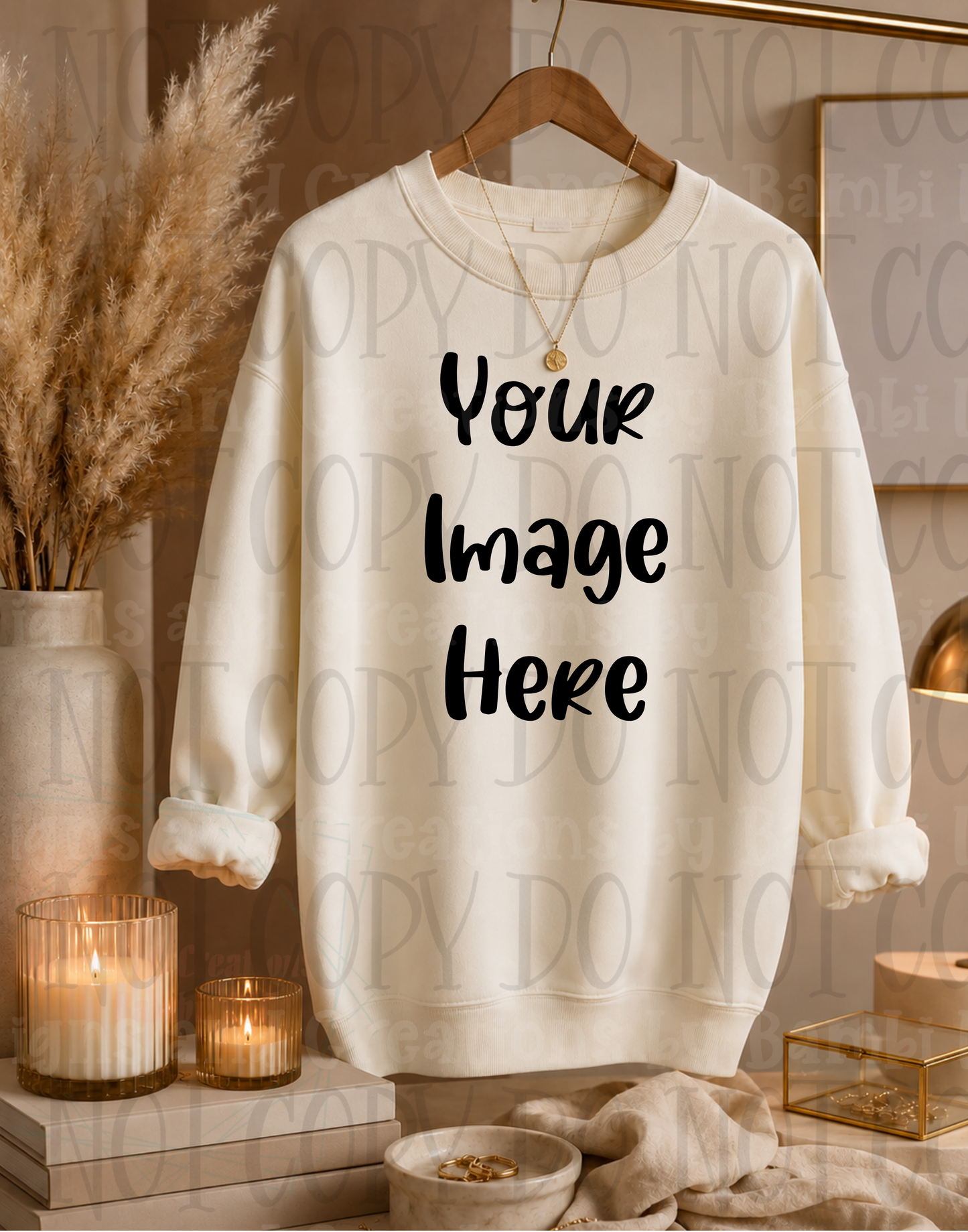 Elegant Boutique Hanging Sweatshirt Apparel Mock Ups (Gildan Brand)