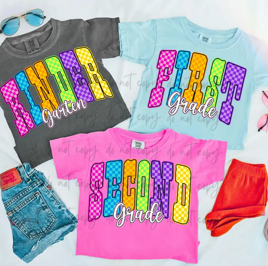 Pink Purple Checker Grades Collection