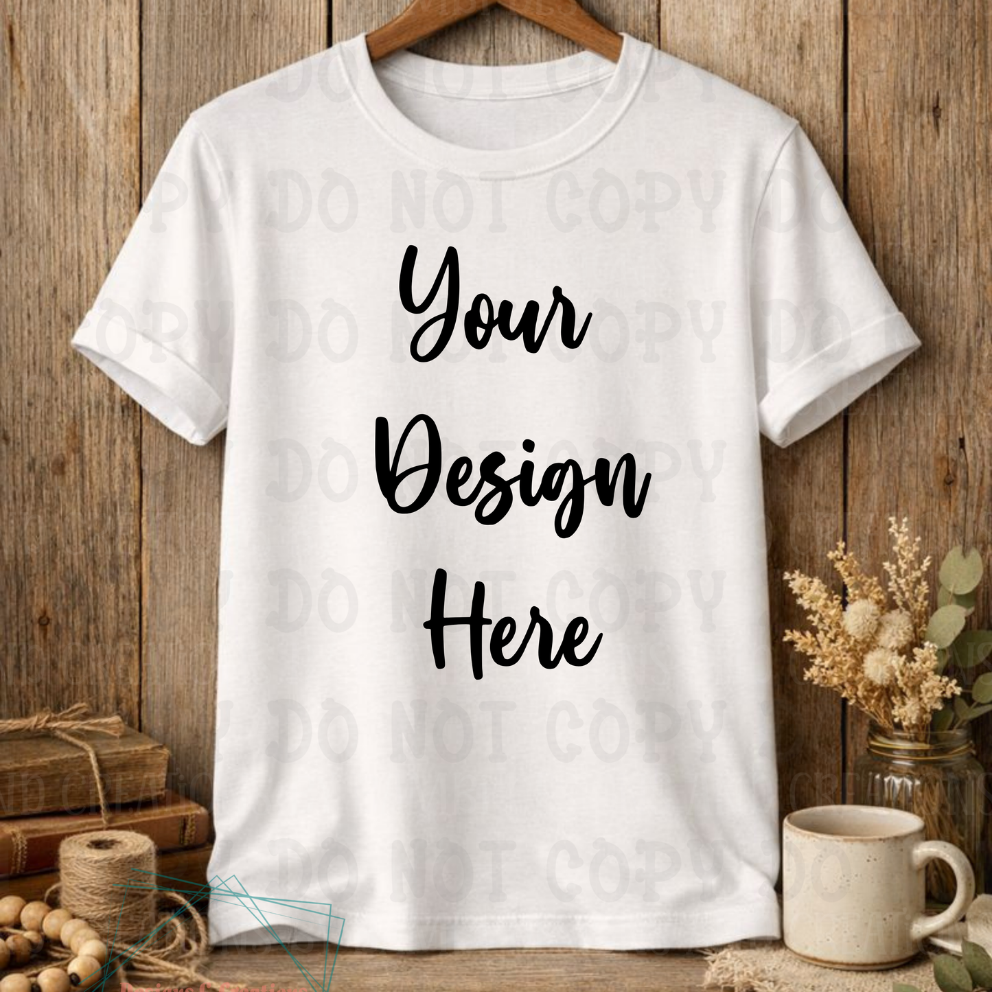 Rustic Hanging Tshirt Apparel Mock Ups