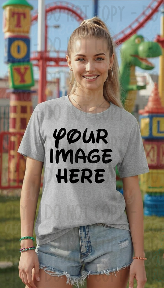 Toy Themed Park Gildan Apparel Mock Ups