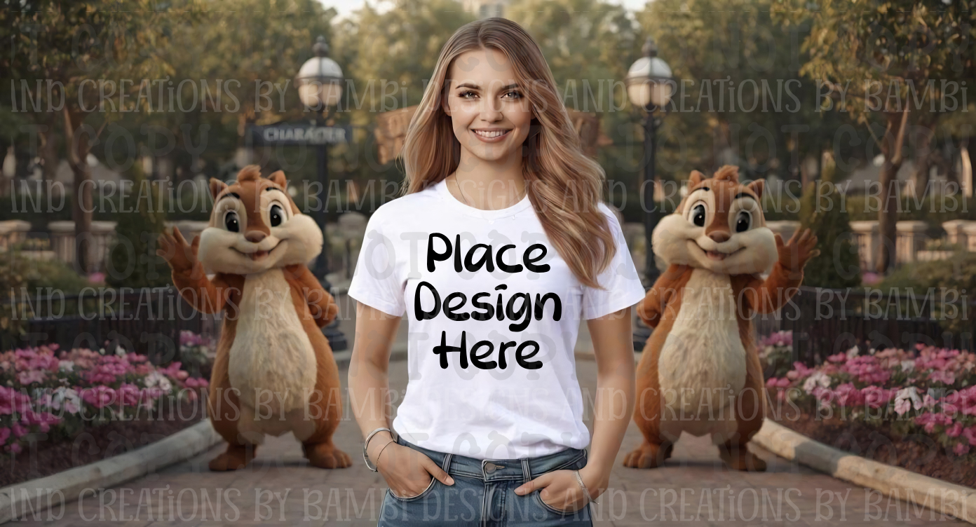 Theme Park with Animals Gildan Apparel Mock Ups