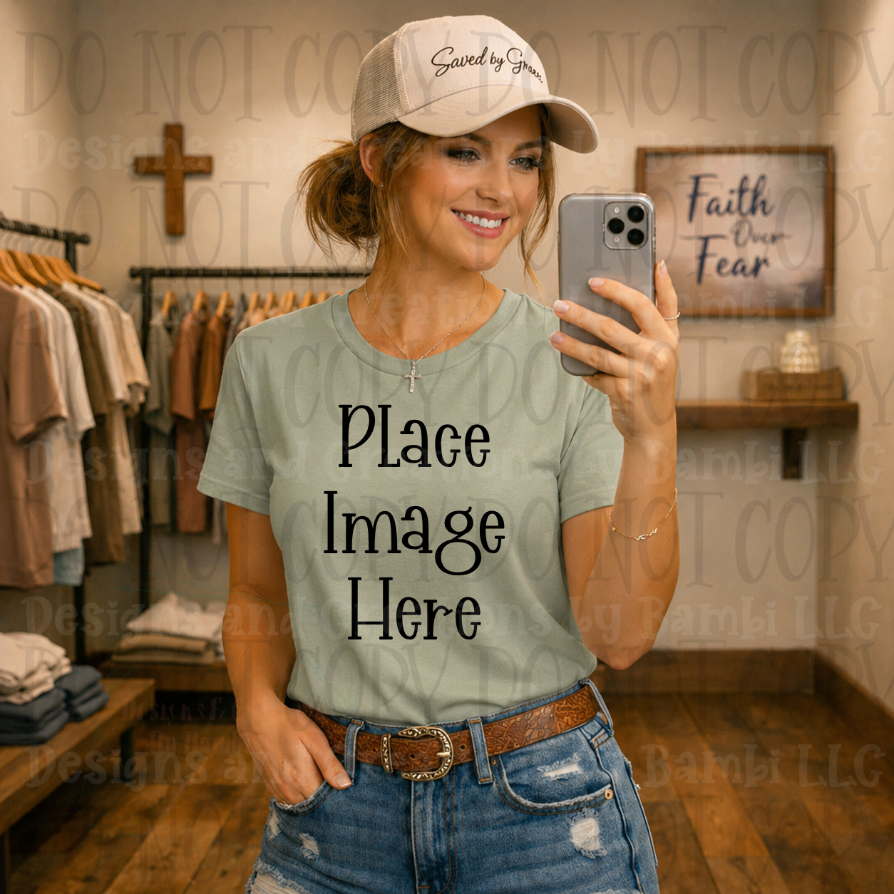 Faith Based Western Style Apparel Mock Ups (Gildan Brand)