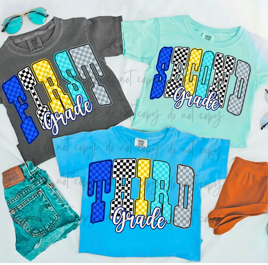 Blue Yellow Checkered Grades Collection