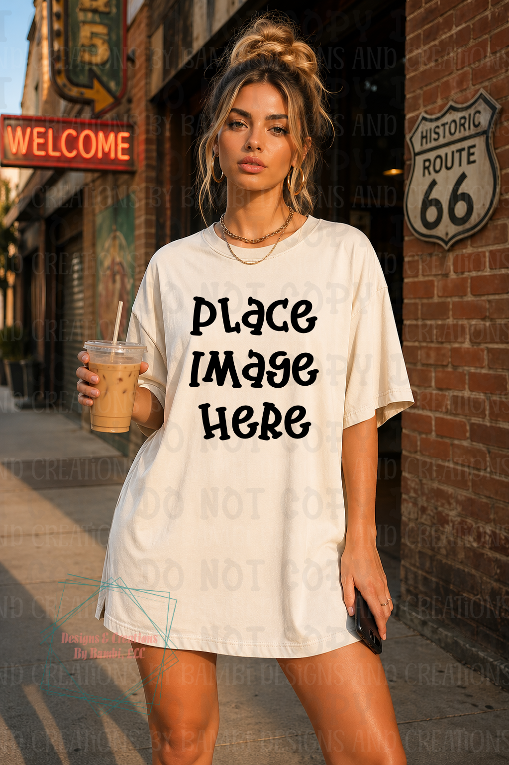 Boutique Themed Outdoor Lifestyle Scene Gildan Apparel Mock Ups