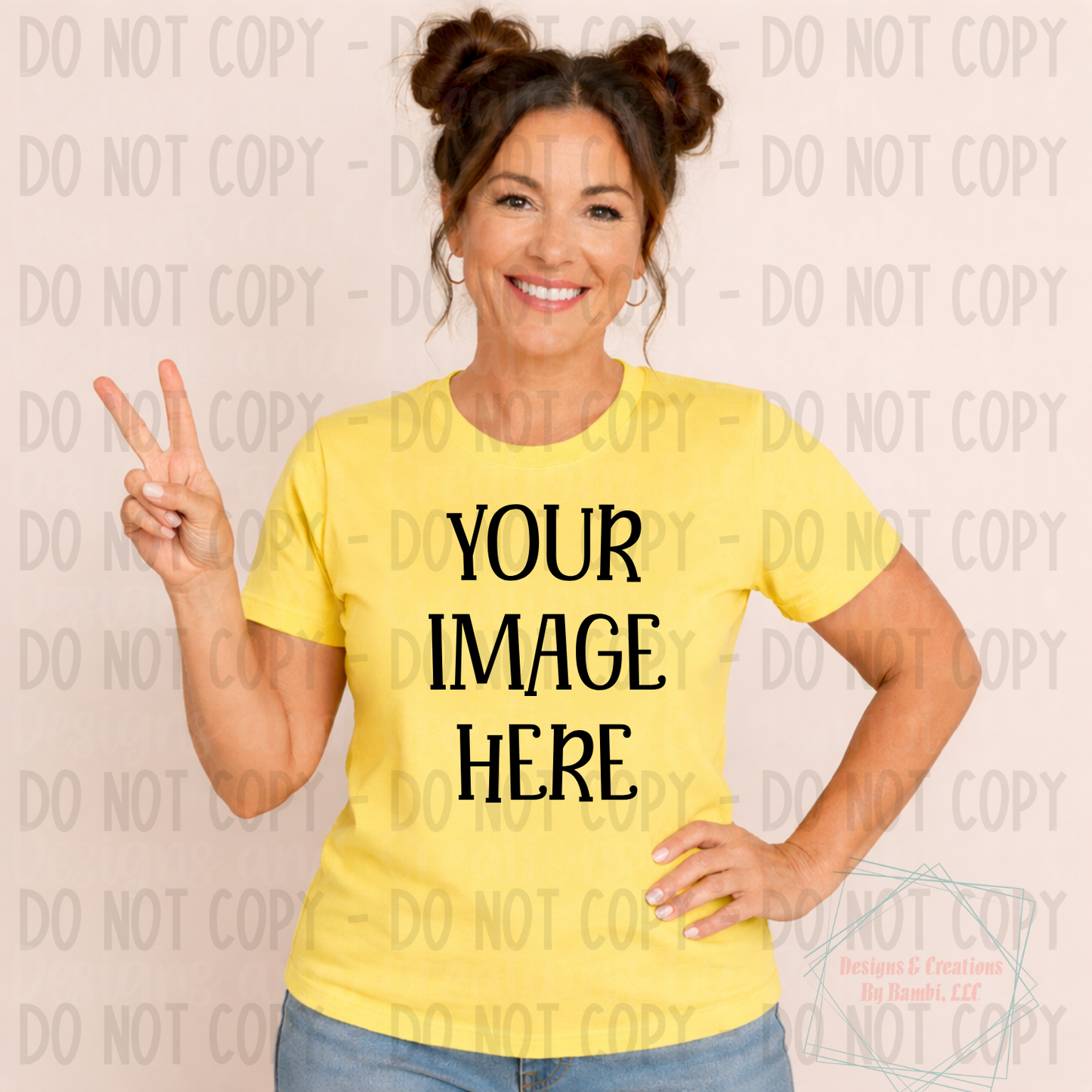 Generic Lifestyle with Peace Sign Gildan Apparel Mock Ups