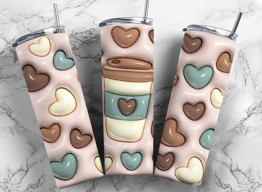 Coffee Love 20 oz Skinny Tumbler