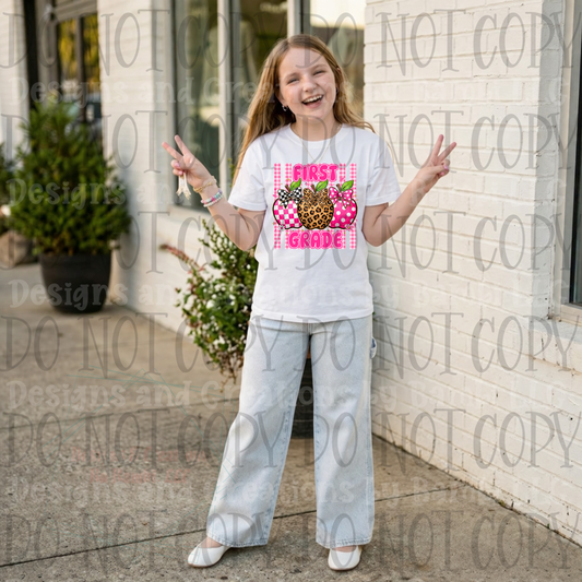 Trio of Apple Bright Pink School Grade Collection