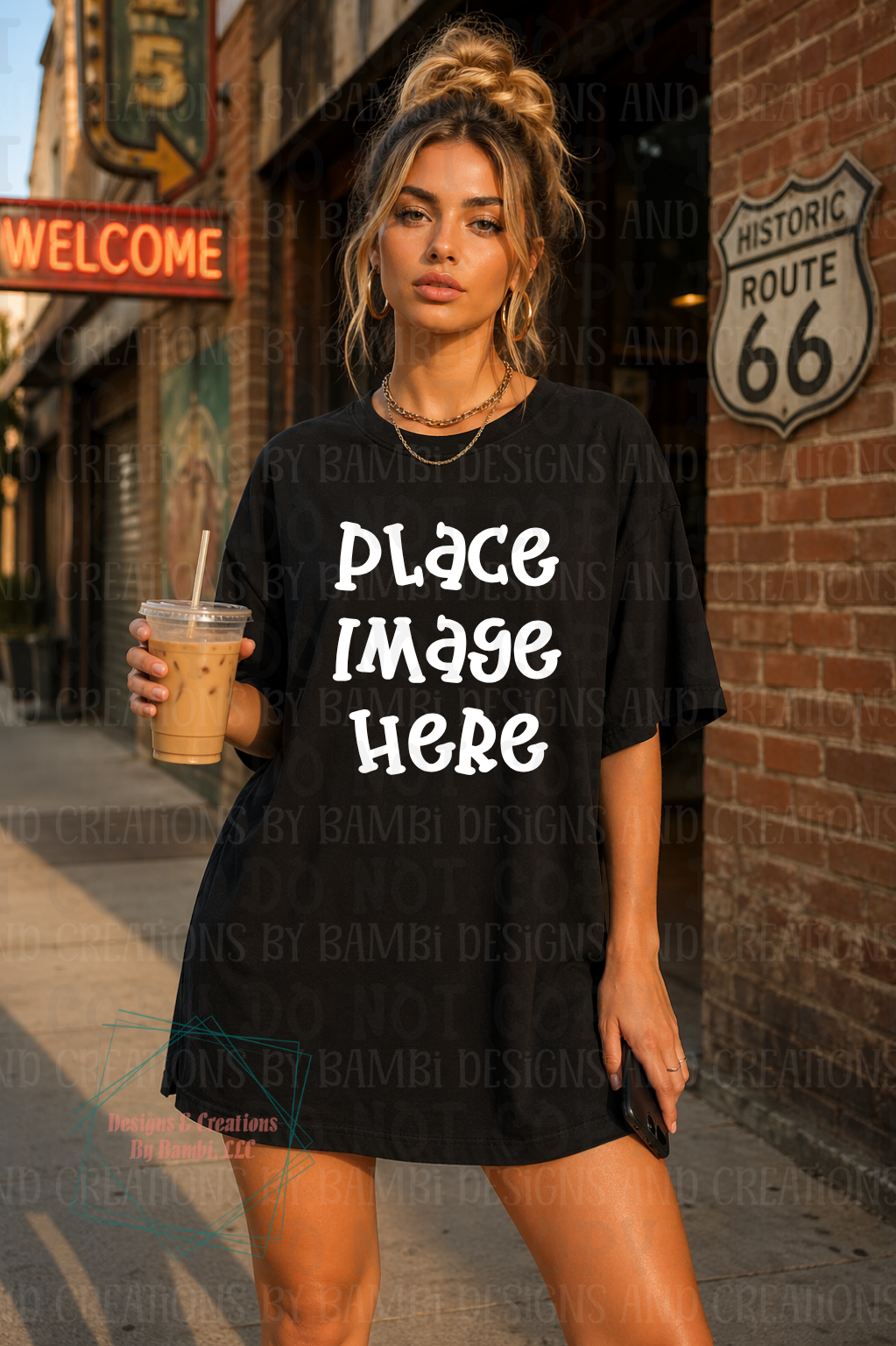 Boutique Themed Outdoor Lifestyle Scene Gildan Apparel Mock Ups