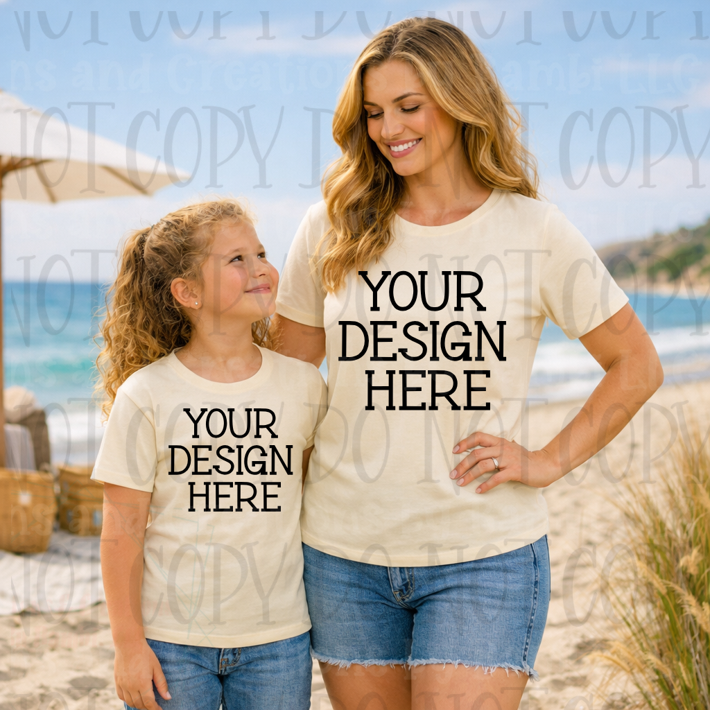 Mommy and Me Boutique Themed Apparel Mock Ups