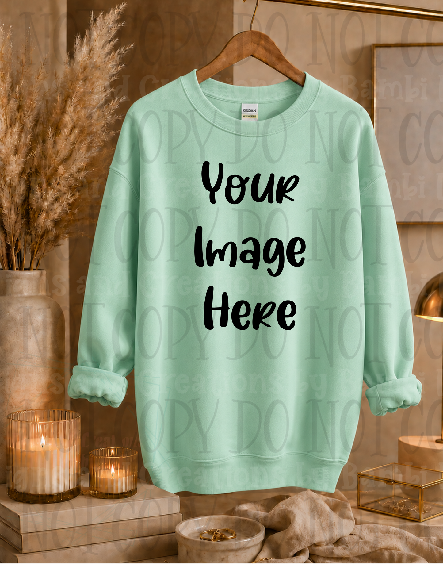 Elegant Boutique Hanging Sweatshirt Apparel Mock Ups (Gildan Brand)