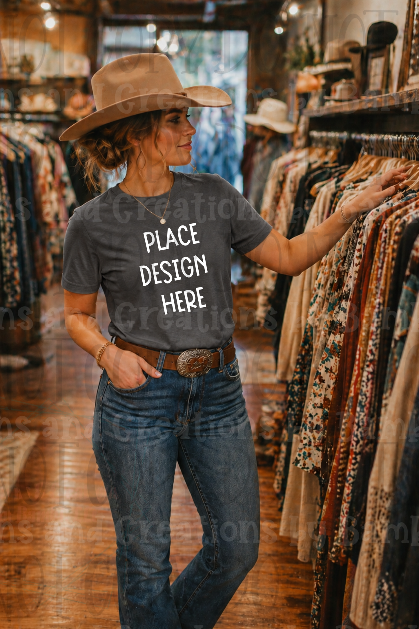 Western Mama Themed Apparel Mock Ups (Bella Canvas, Comfort Colors, and Gildan Brands)