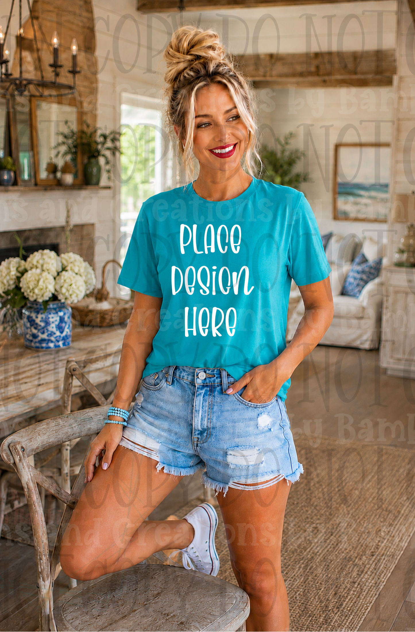Variety of Boho Style Apparel Mock Ups (Bella Canvas and Gildan Brands)