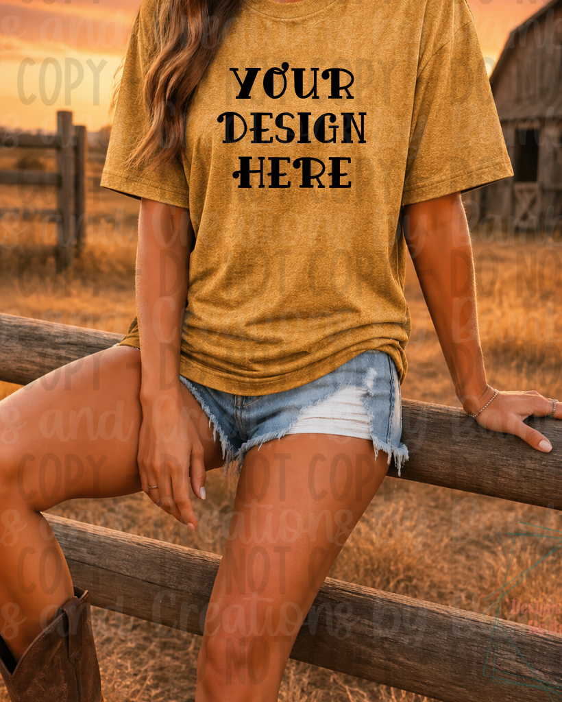 Western Themed Gildan Apparel Mock Ups
