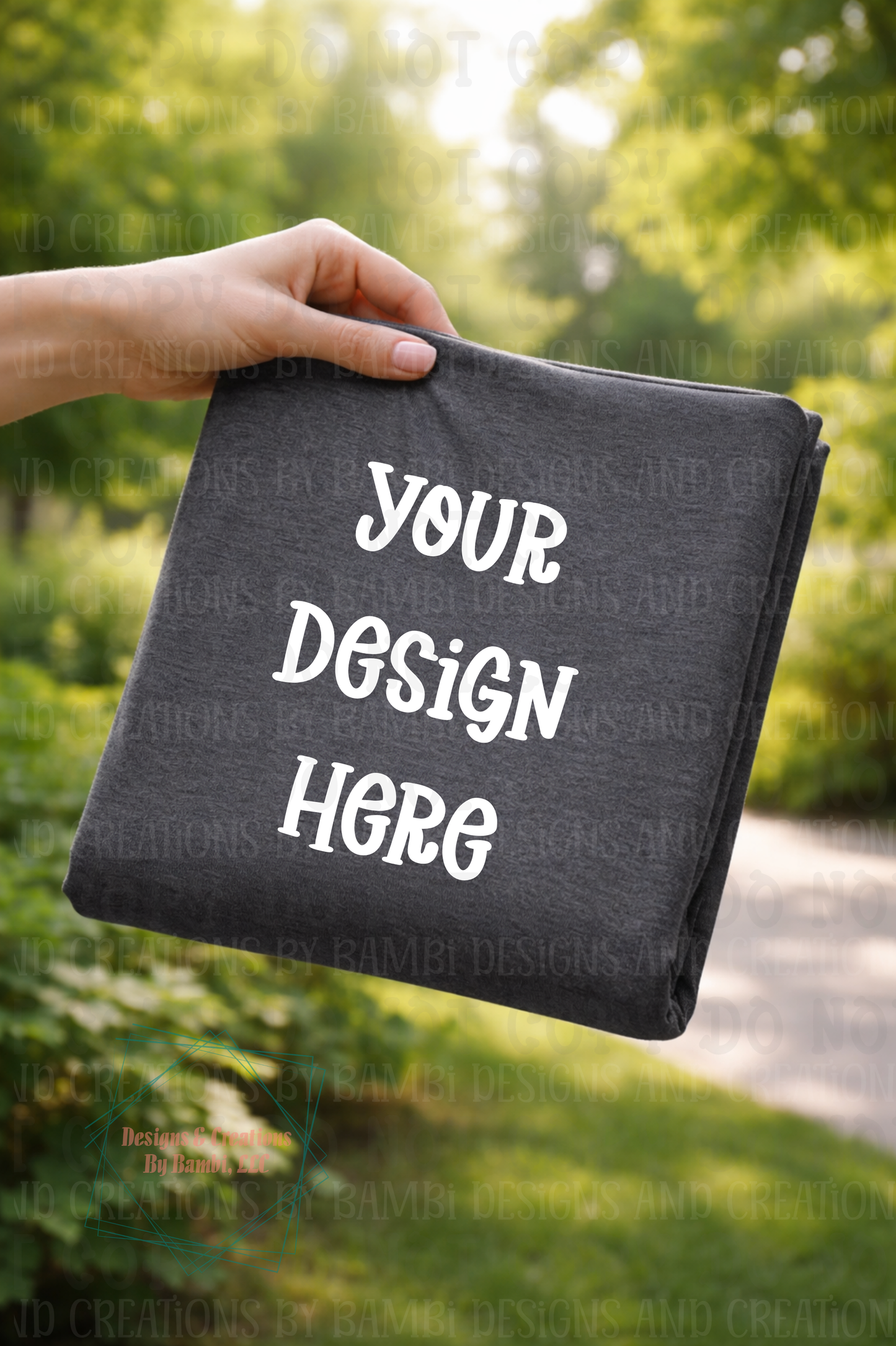 Outdoor Folded Tshirt Apparel Mock Ups