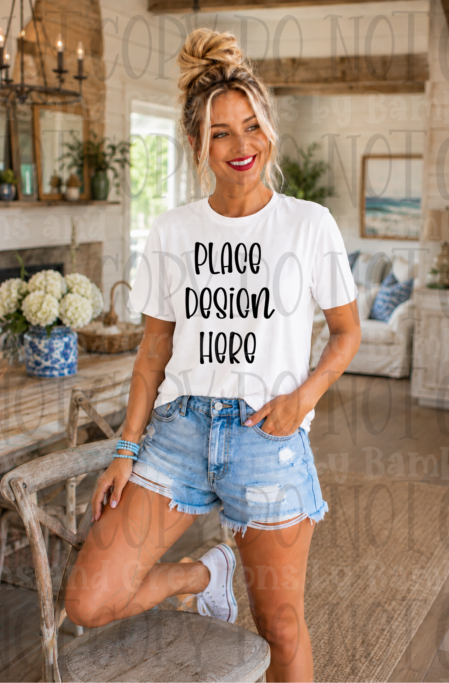 Variety of Boho Style Apparel Mock Ups (Bella Canvas and Gildan Brands)