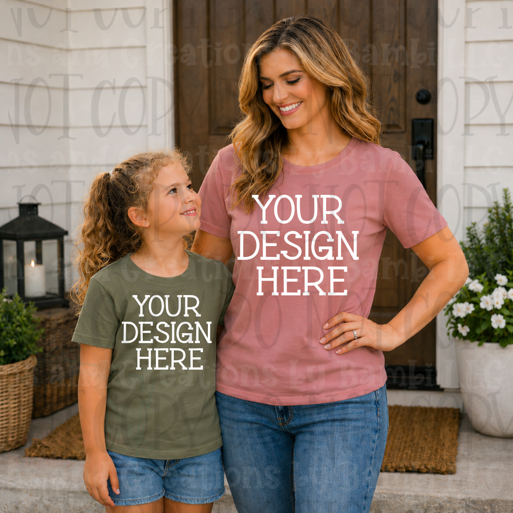 Mommy and Me Boutique Themed Apparel Mock Ups